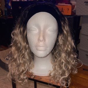 Ombre headband wig, wavy, blonde